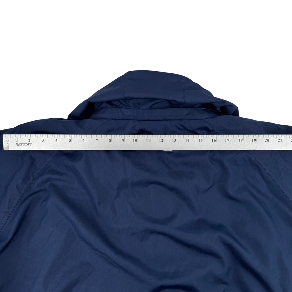 VTG Starter Hooded Windbreaker Jacket Men 3XL Navy Blue Grey Fleece Lined Sporty - Picture 4 of 16